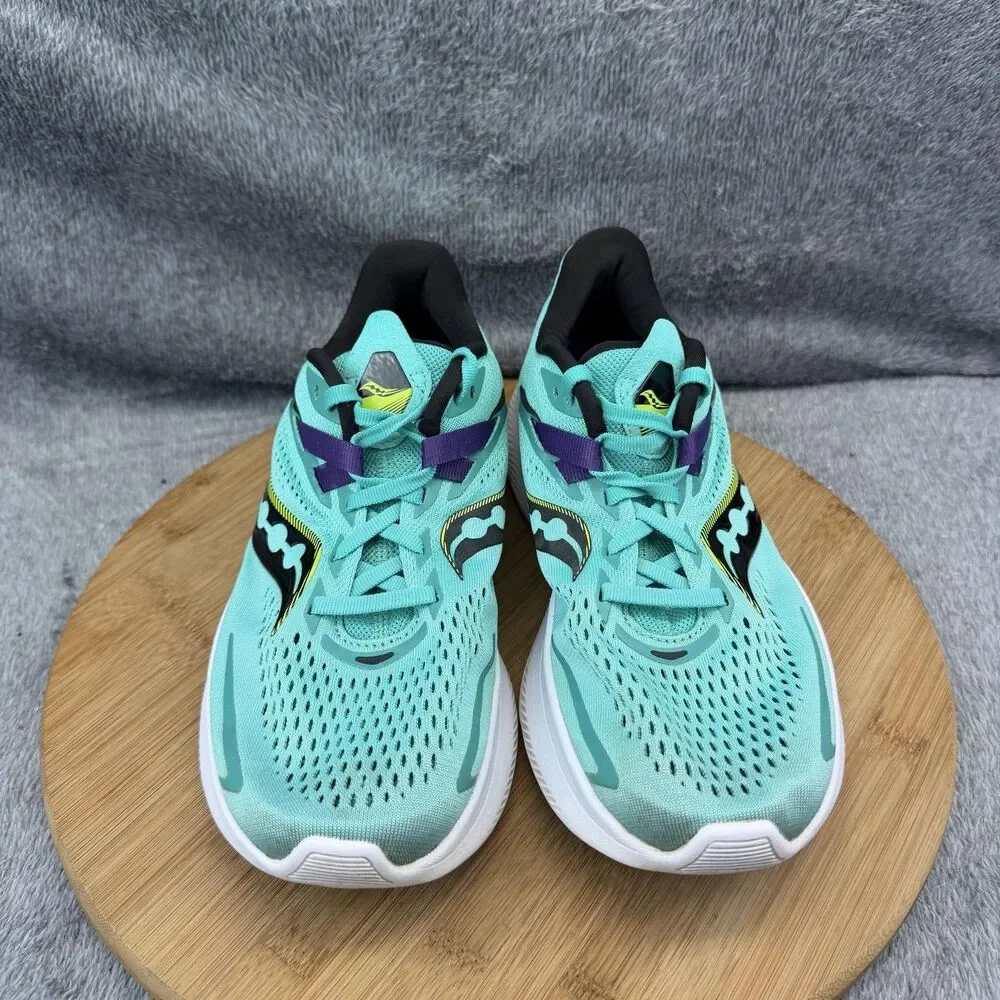 Saucony Ride 15 Shoes Womens Size 8 W Blue Mesh Running Sneakers S10730-26